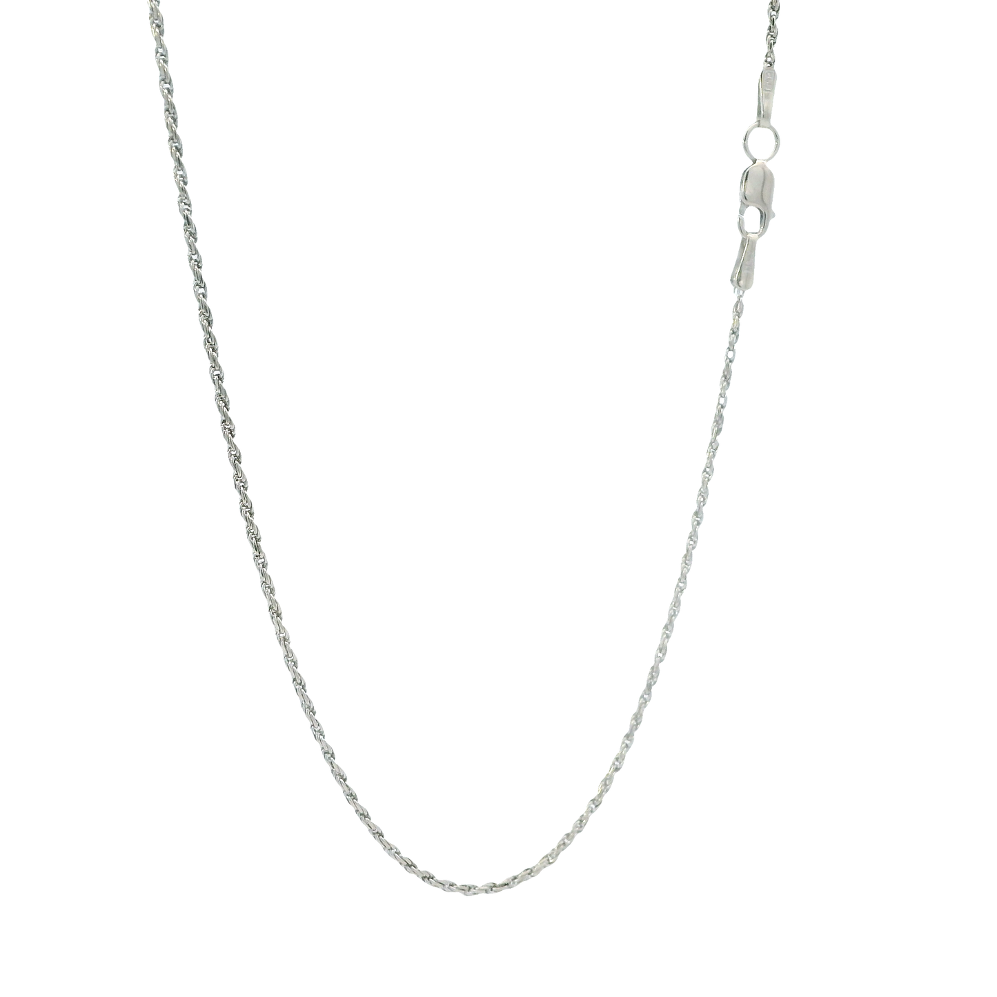14K White Gold 20.5" Rope Chain
