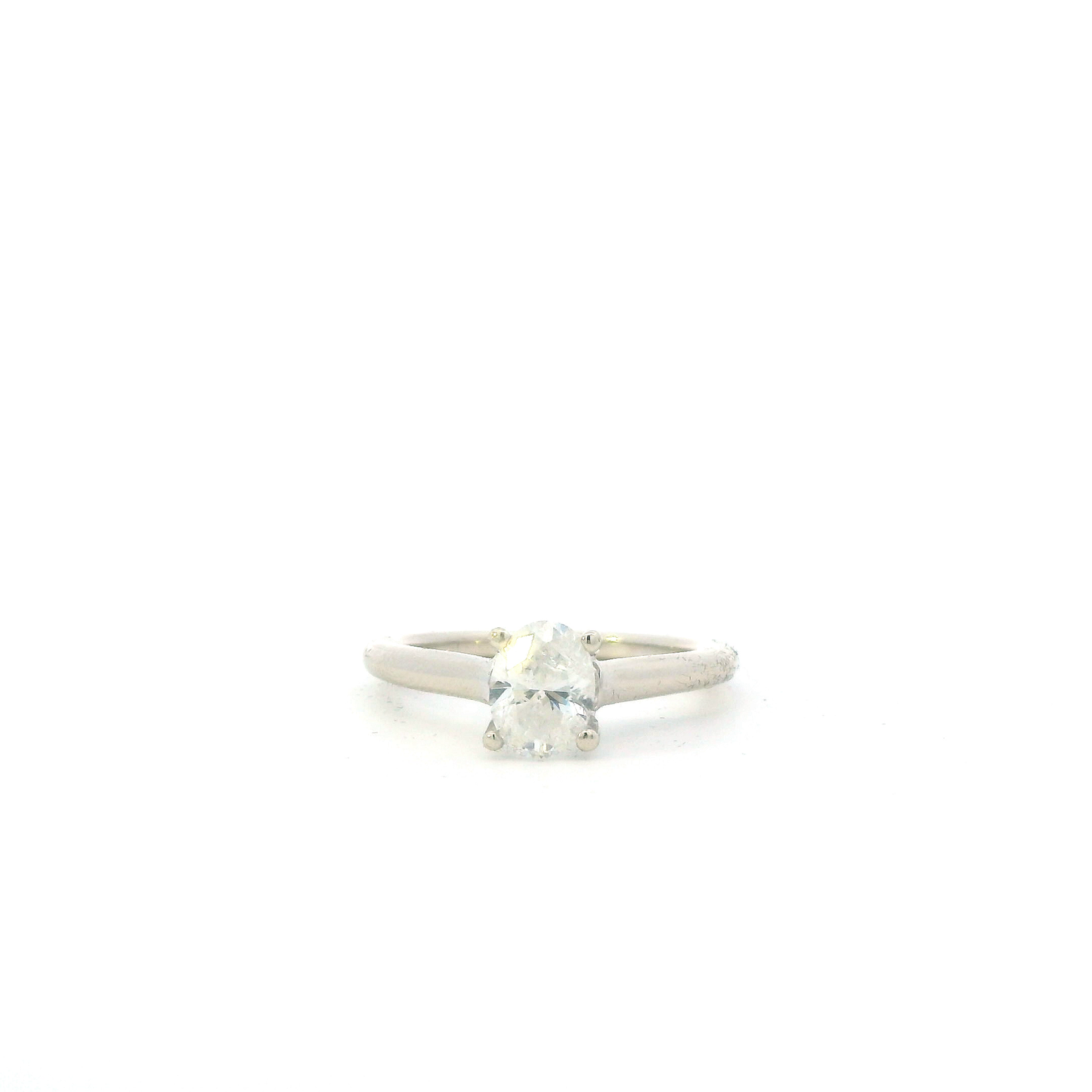 14K White Gold Diamond Solitaire Women's Ring - 1.05ct