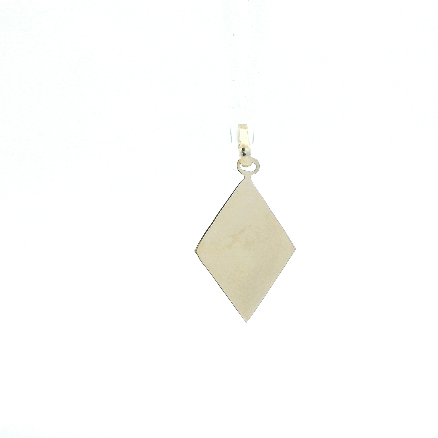 14K Yellow Gold Letter "S" Diamond Shape Pendant