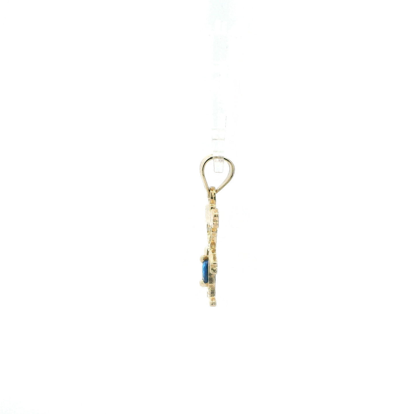 14K Yellow Gold Heart September Birthstone Child Pendant