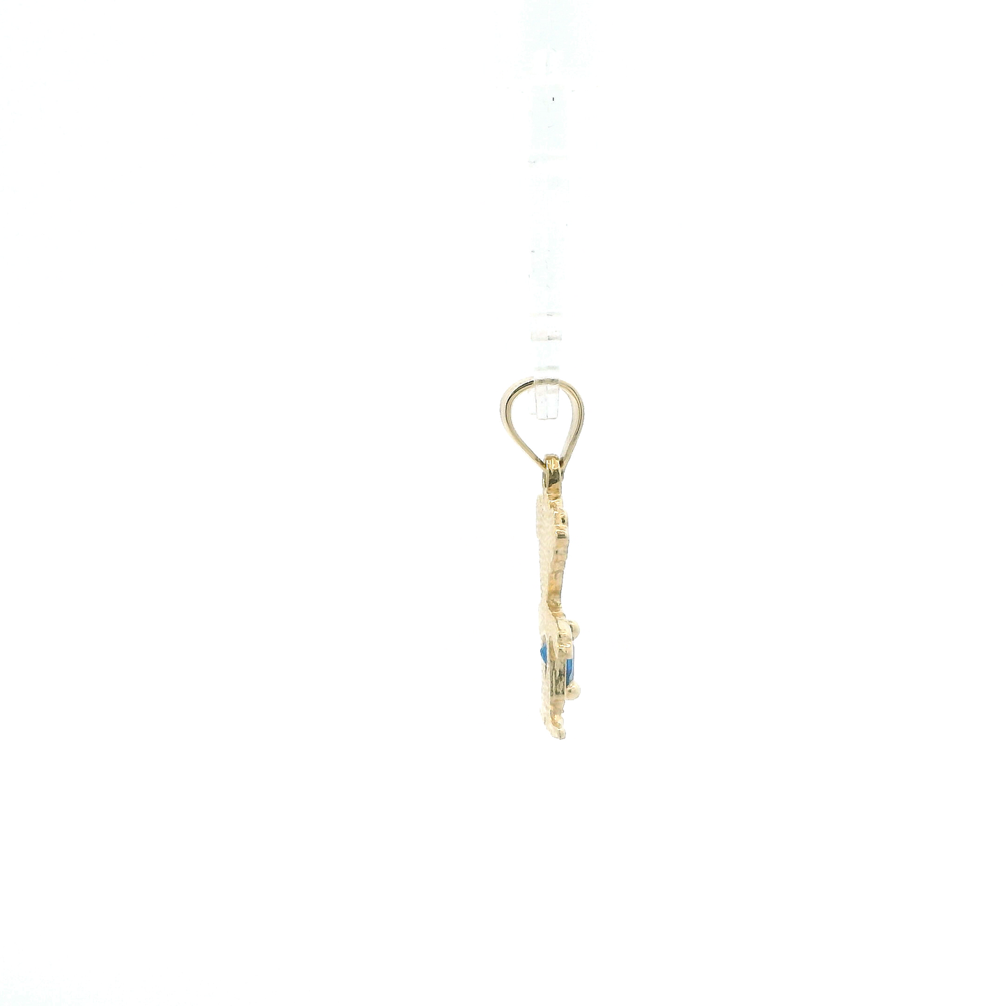 14K Yellow Gold Heart September Birthstone Child Pendant