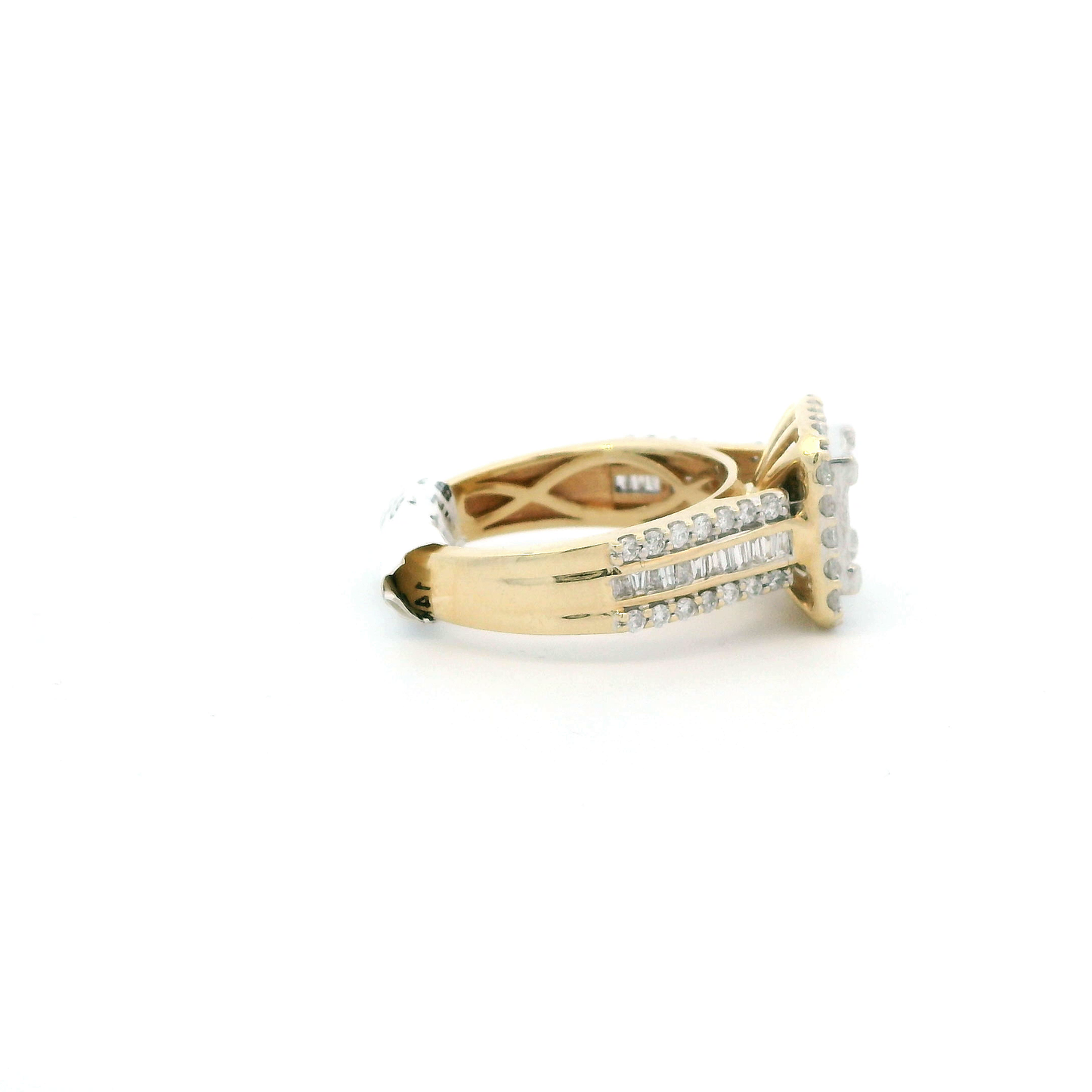 14K Yellow Gold Diamond Women's Ring -1.20ct