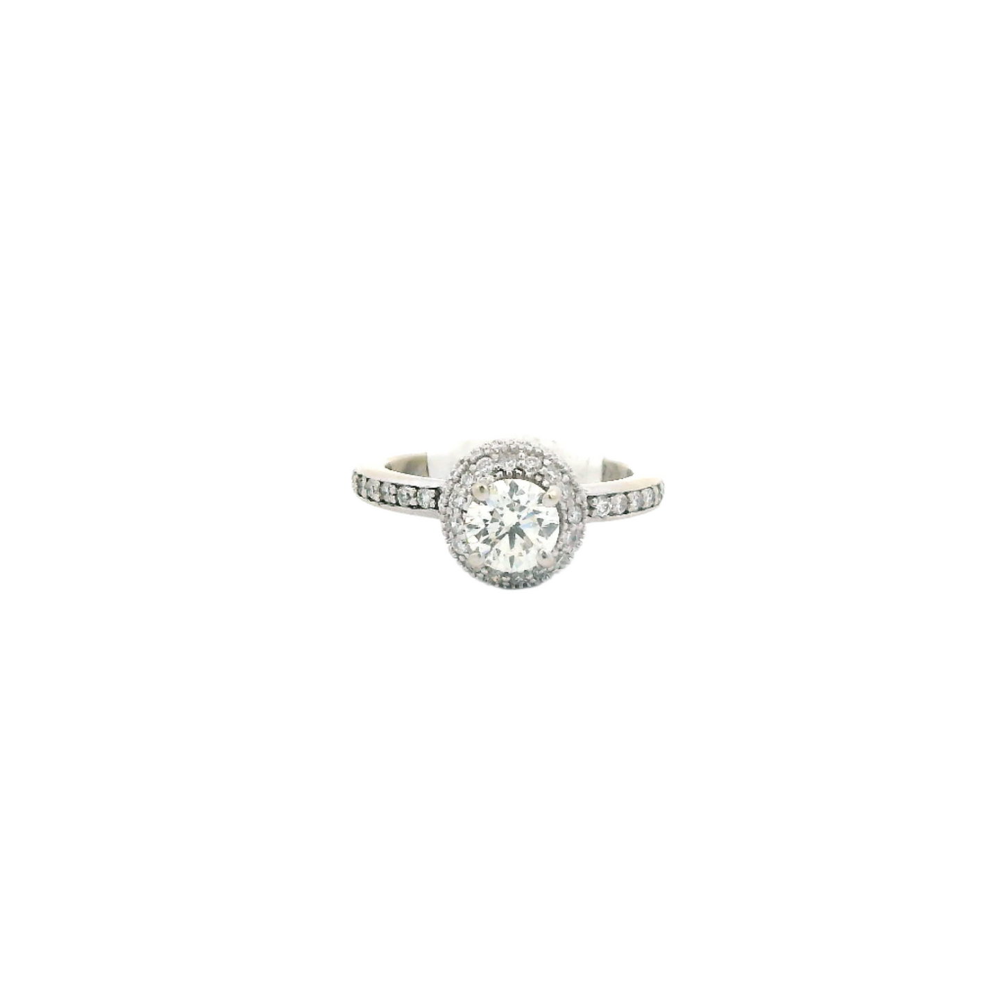 14K White Gold Diamond Women's Ring -1.48ct