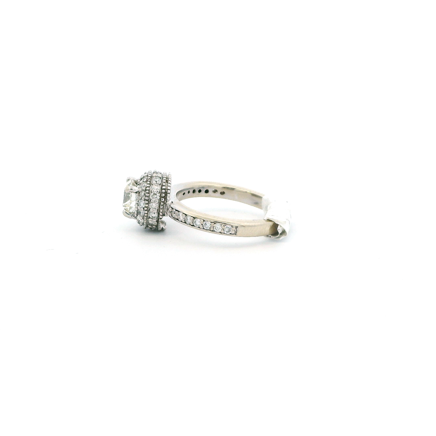 14K White Gold Diamond Women's Ring -1.48ct