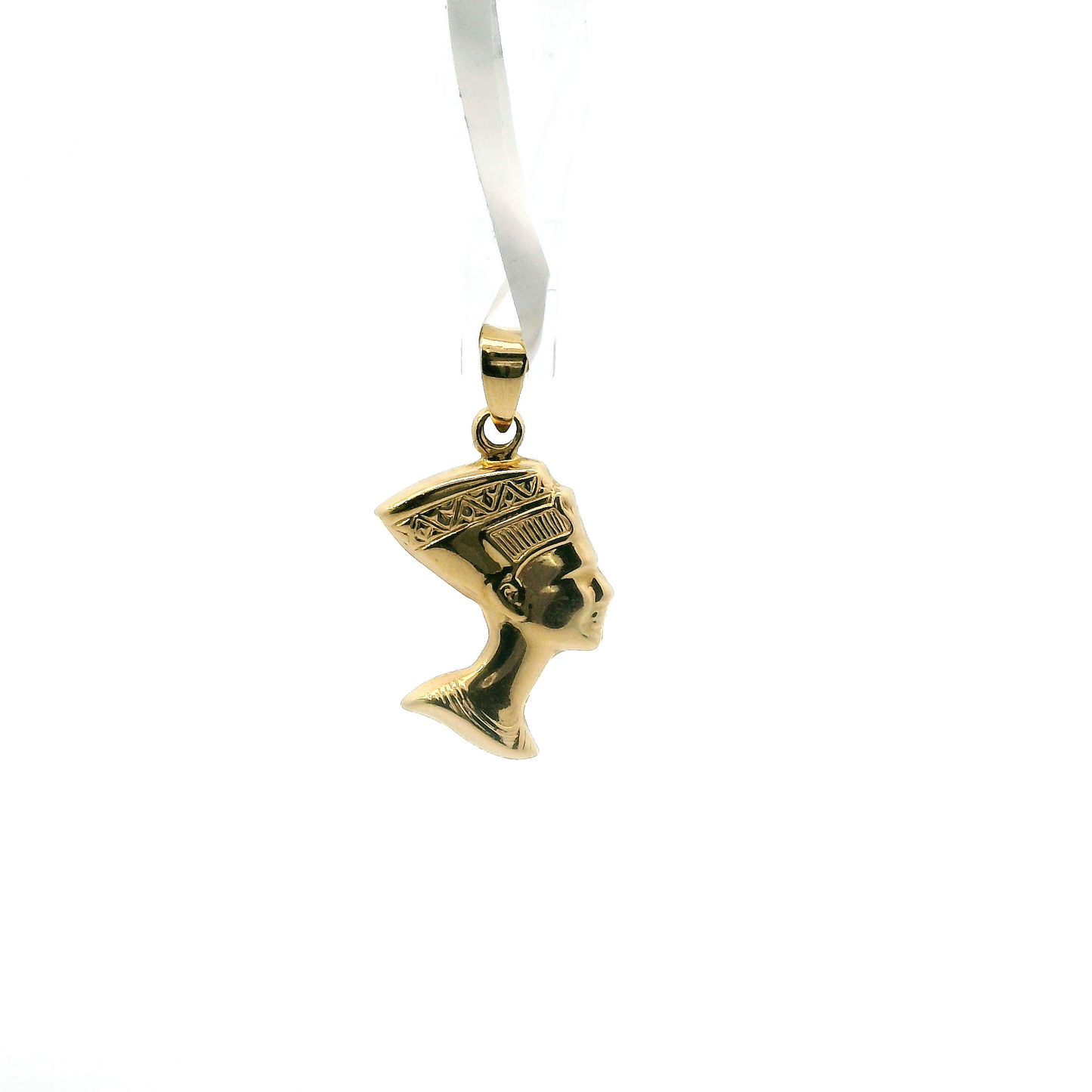 14K Yellow Gold Hollow Nefertiti Pendant