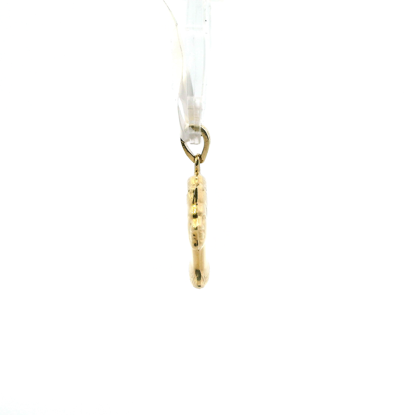14K Yellow Gold Hollow Nefertiti Pendant