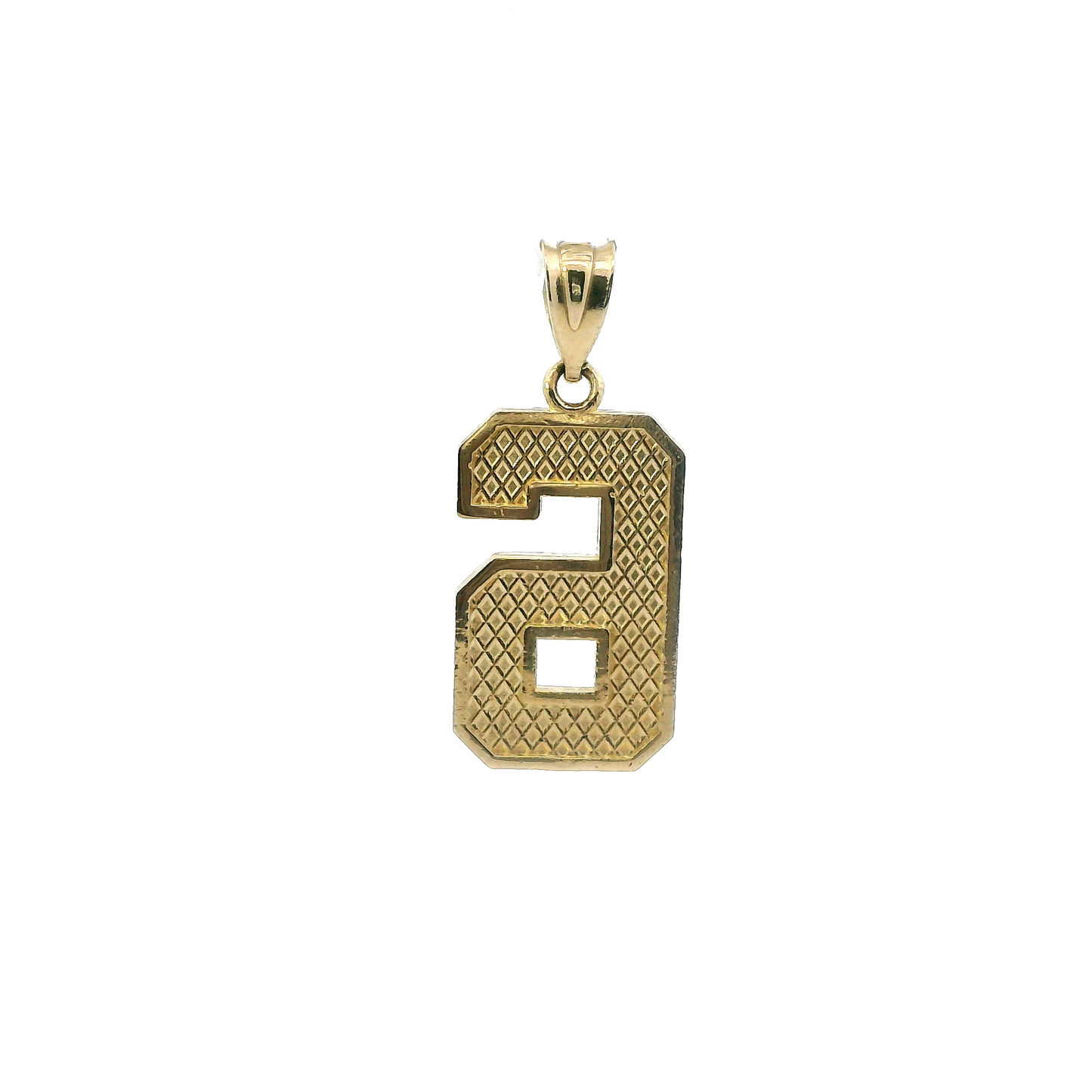 10K Yellow Gold Number "6" Pendant