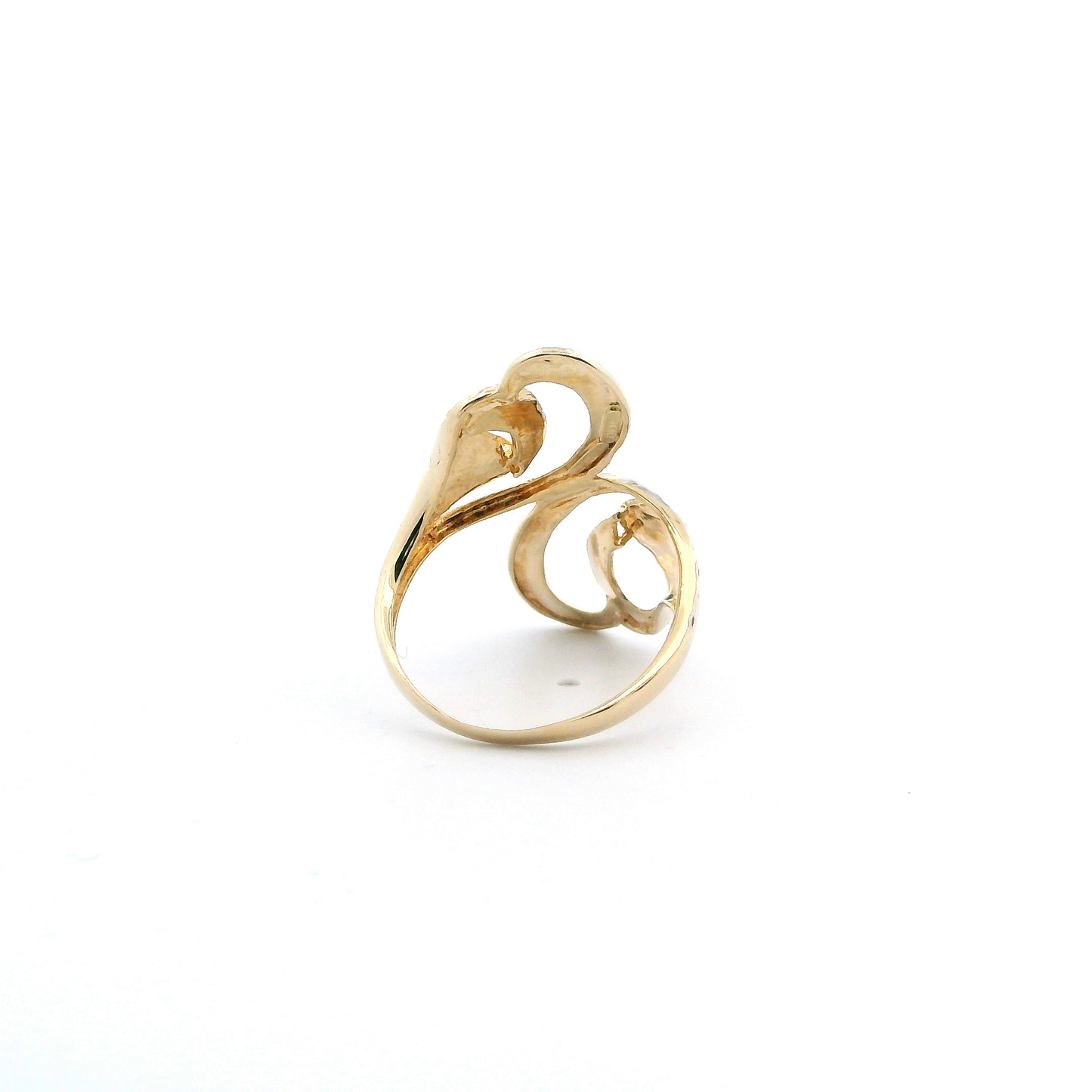 14K Yellow & White Gold Abstract Design Ring