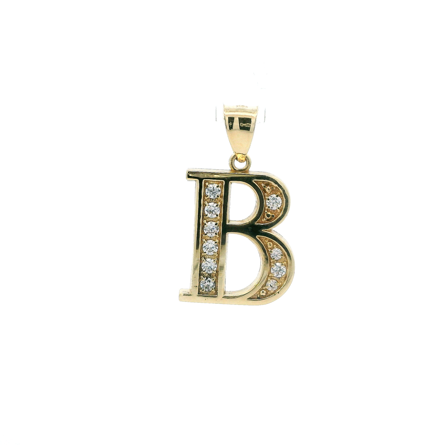 10K Yellow Gold Letter "B" Pendant