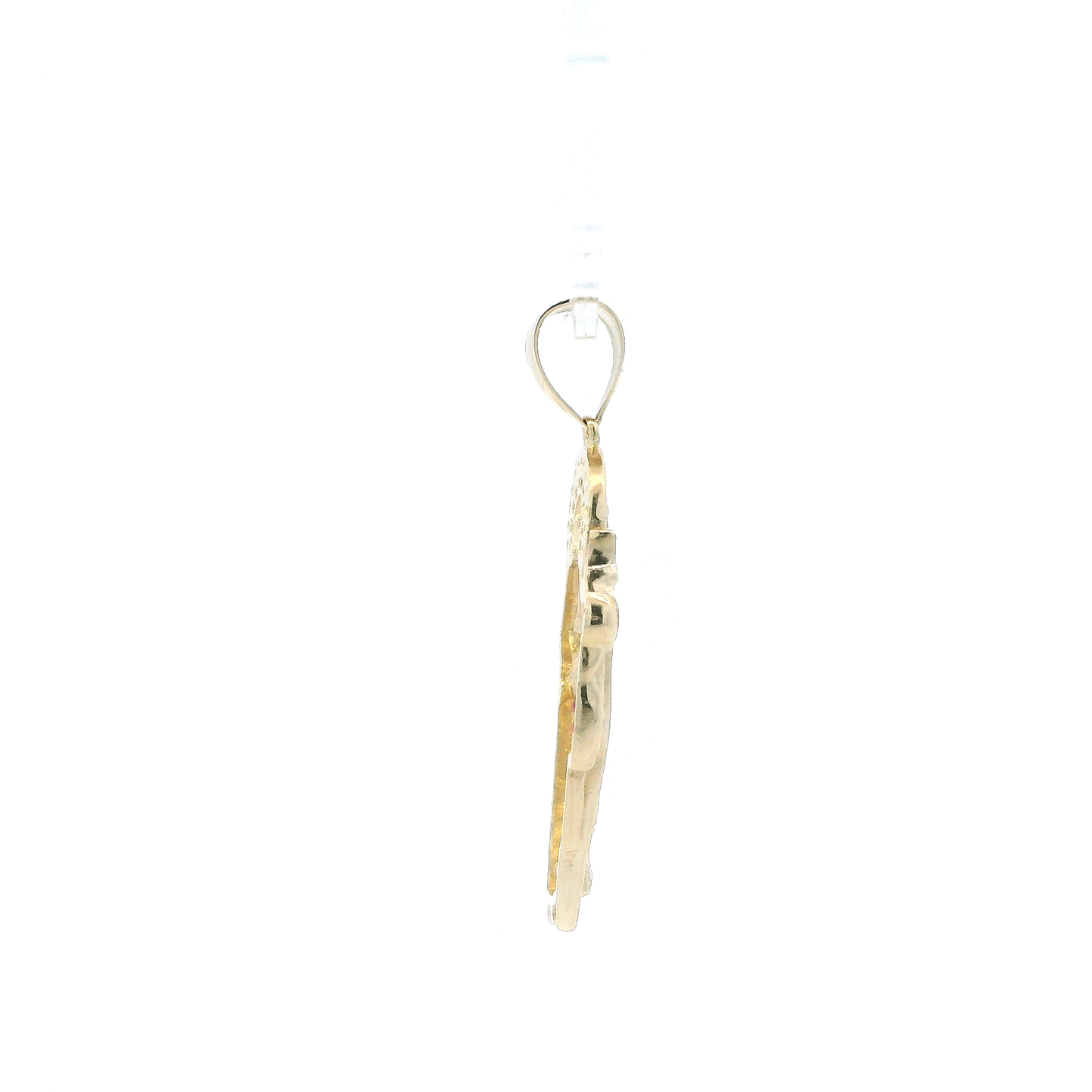 14K Yellow Gold Cubic Zirconia Saint Jude Pendant