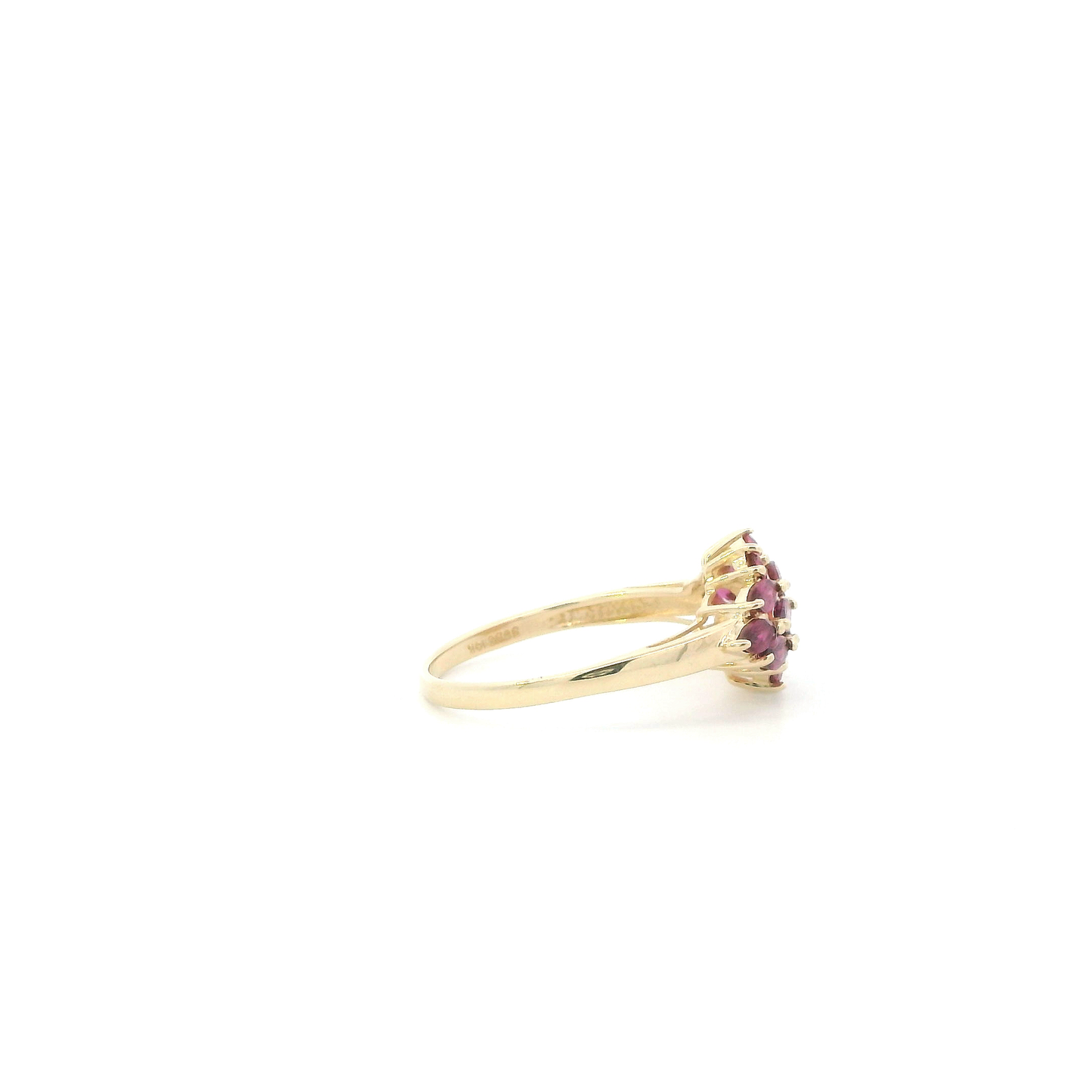 14K Yellow Gold Ruby Women's Ring