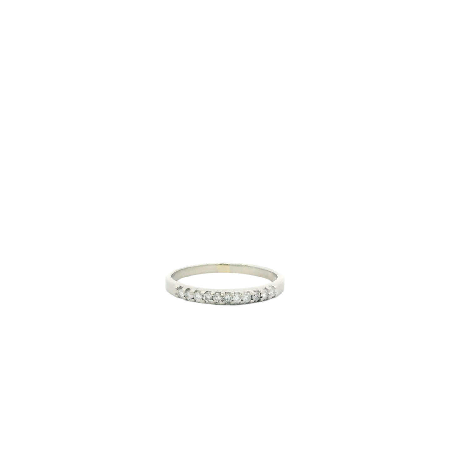 14K White Gold Diamond Women's Ring -0.17ct