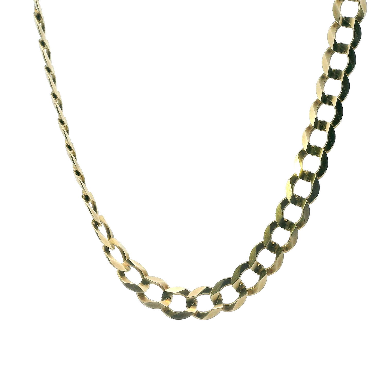 10K Yellow Gold 24" Curb Link Chain
