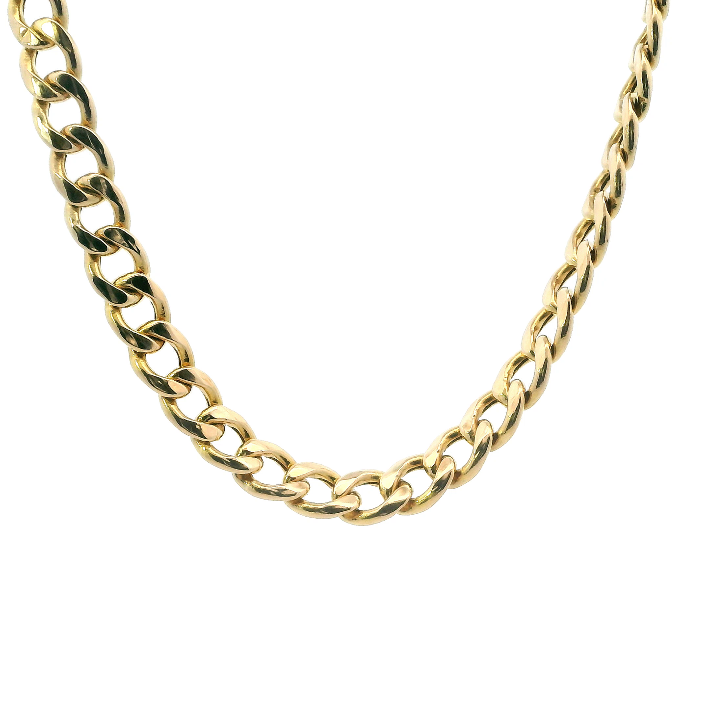 14K Yellow Gold 24" Hollow Curb Chain