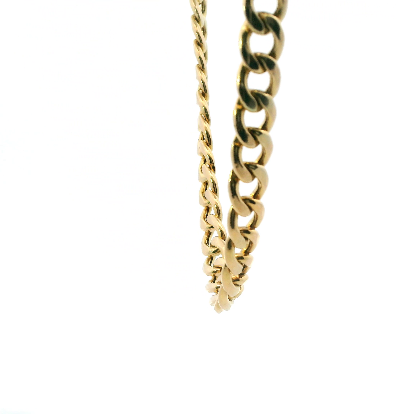 14K Yellow Gold 24" Hollow Curb Chain