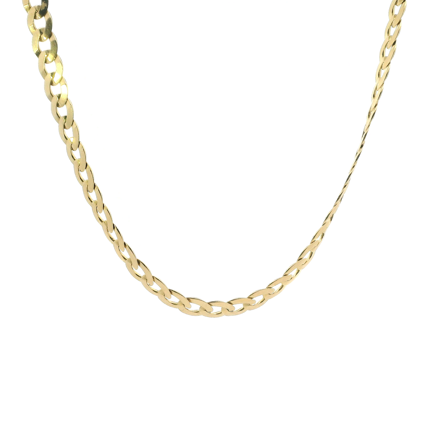 18K Yellow Gold 24" Fancy Curb Chain