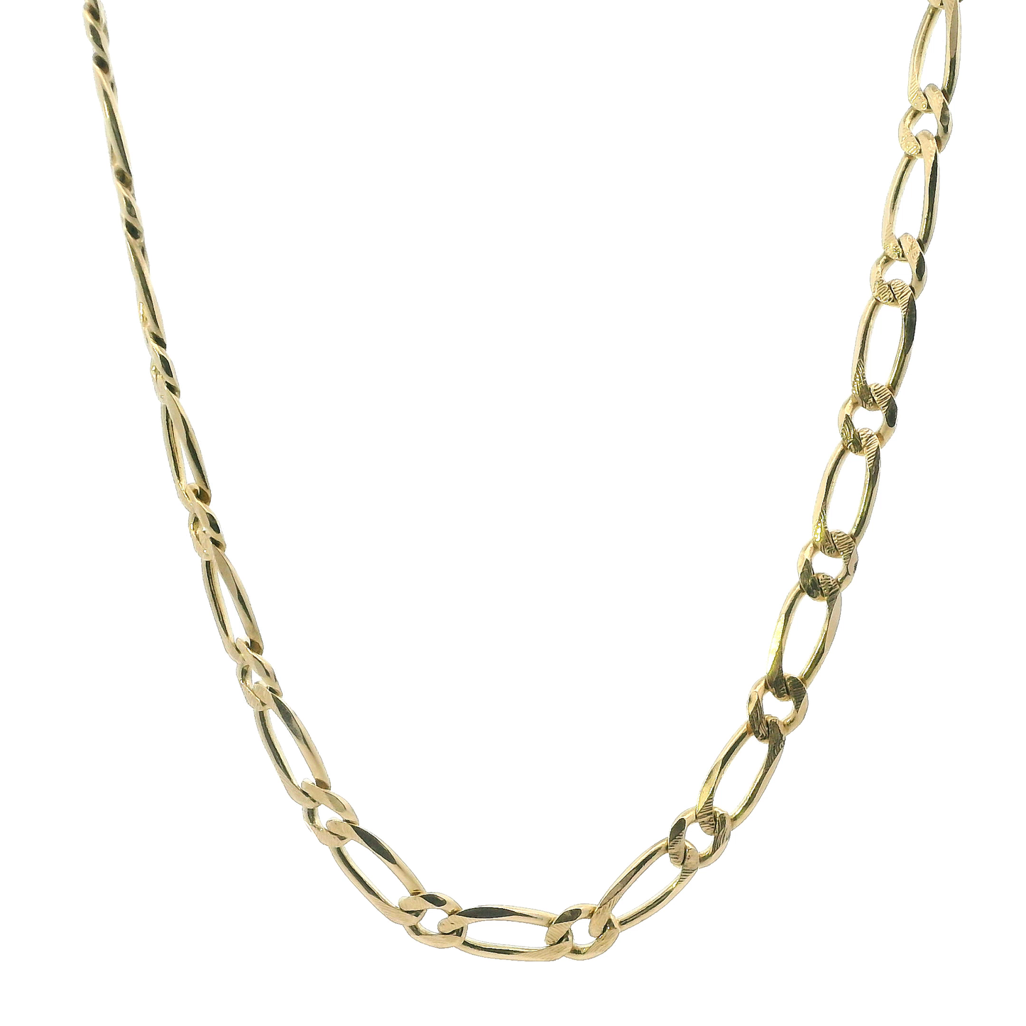 10K Yellow Gold 24" Figaro Chain