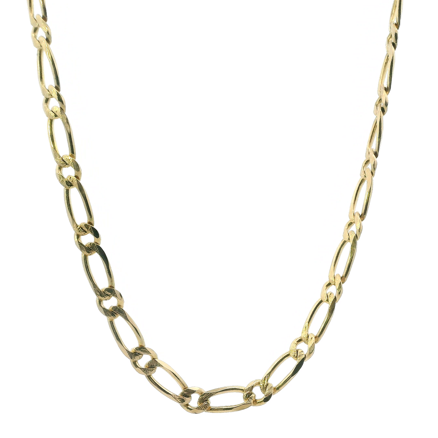 10K Yellow Gold 24" Figaro Chain