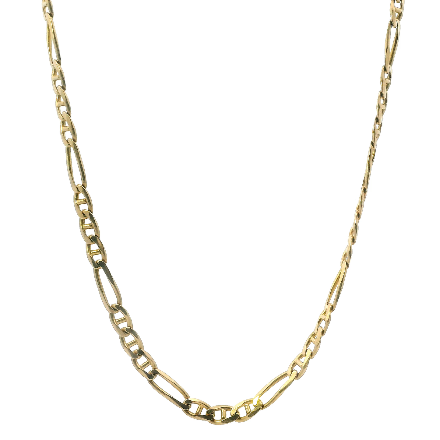 14K Yellow Gold 19" Figaro/Mariner Link Chain