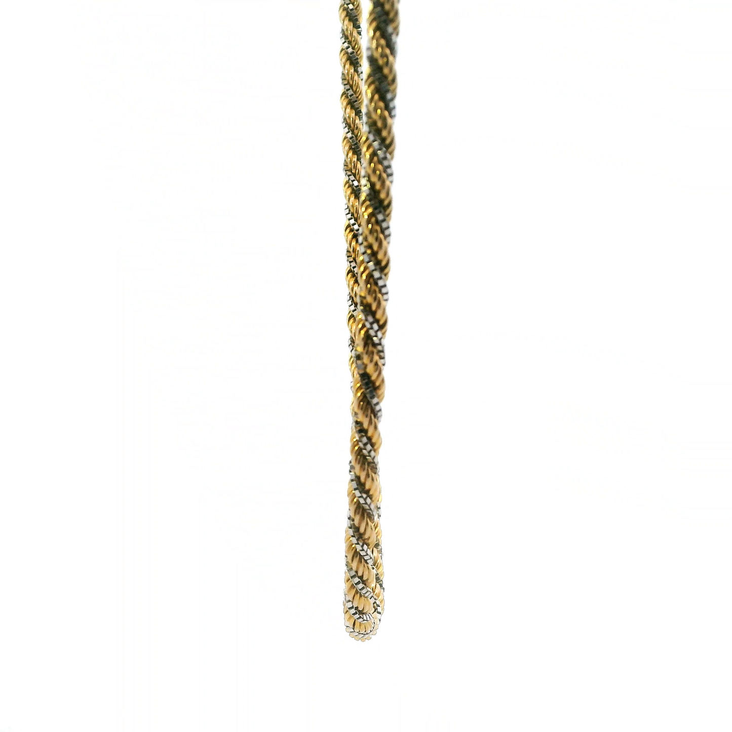 14K Yellow & White Gold 31" Rope & Box Chain