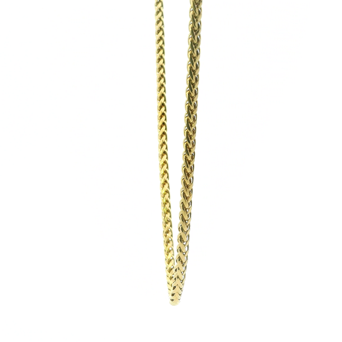 10K Yellow Gold 25.5" Palm Wheat Chain