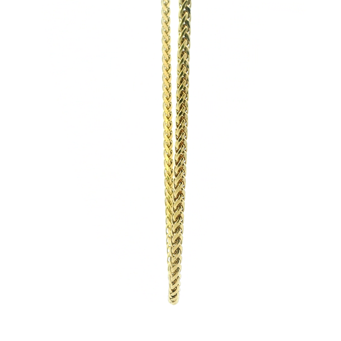 10K Yellow Gold 25.5" Palm Wheat Chain