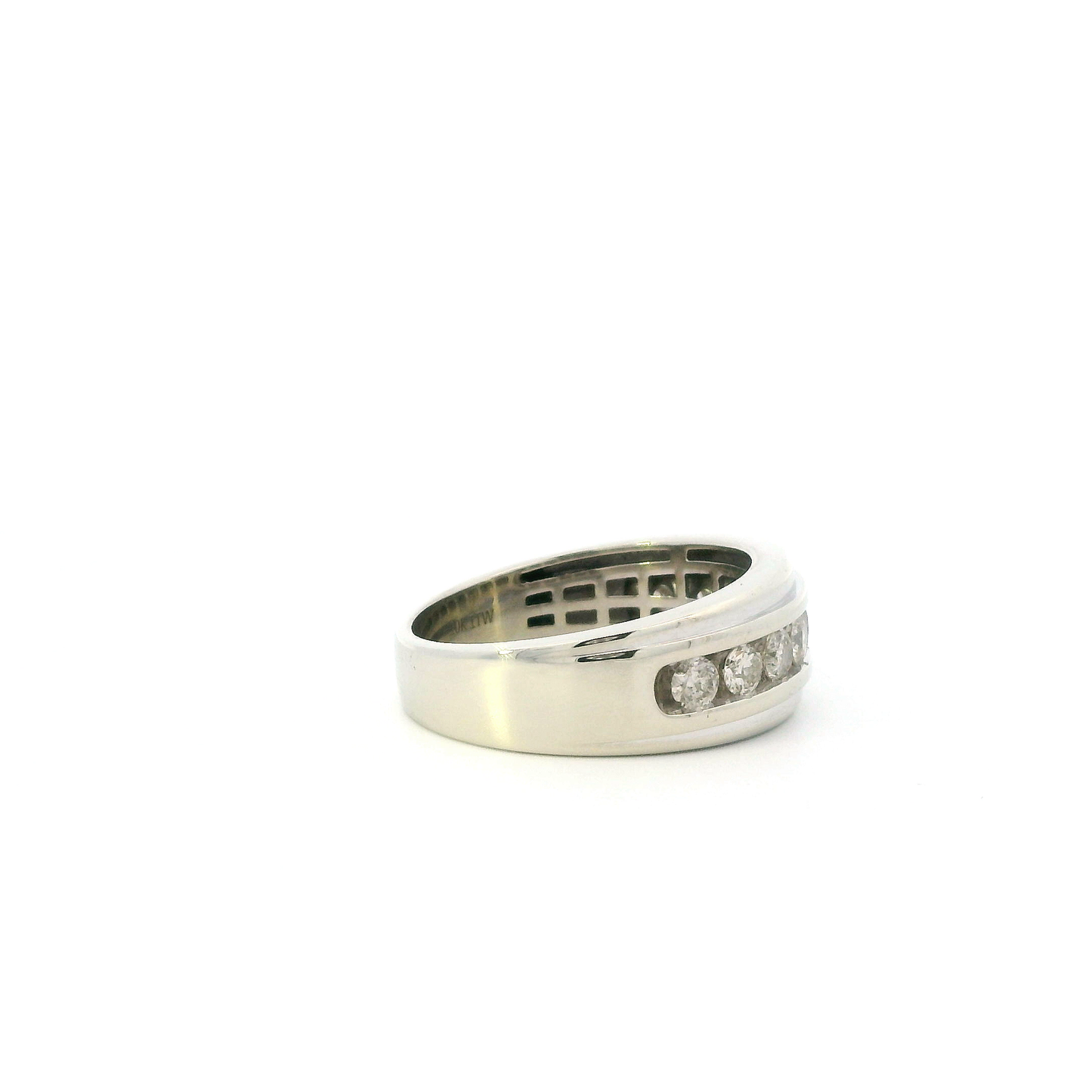 10K White Gold Diamond Men's Ring -1.00ct