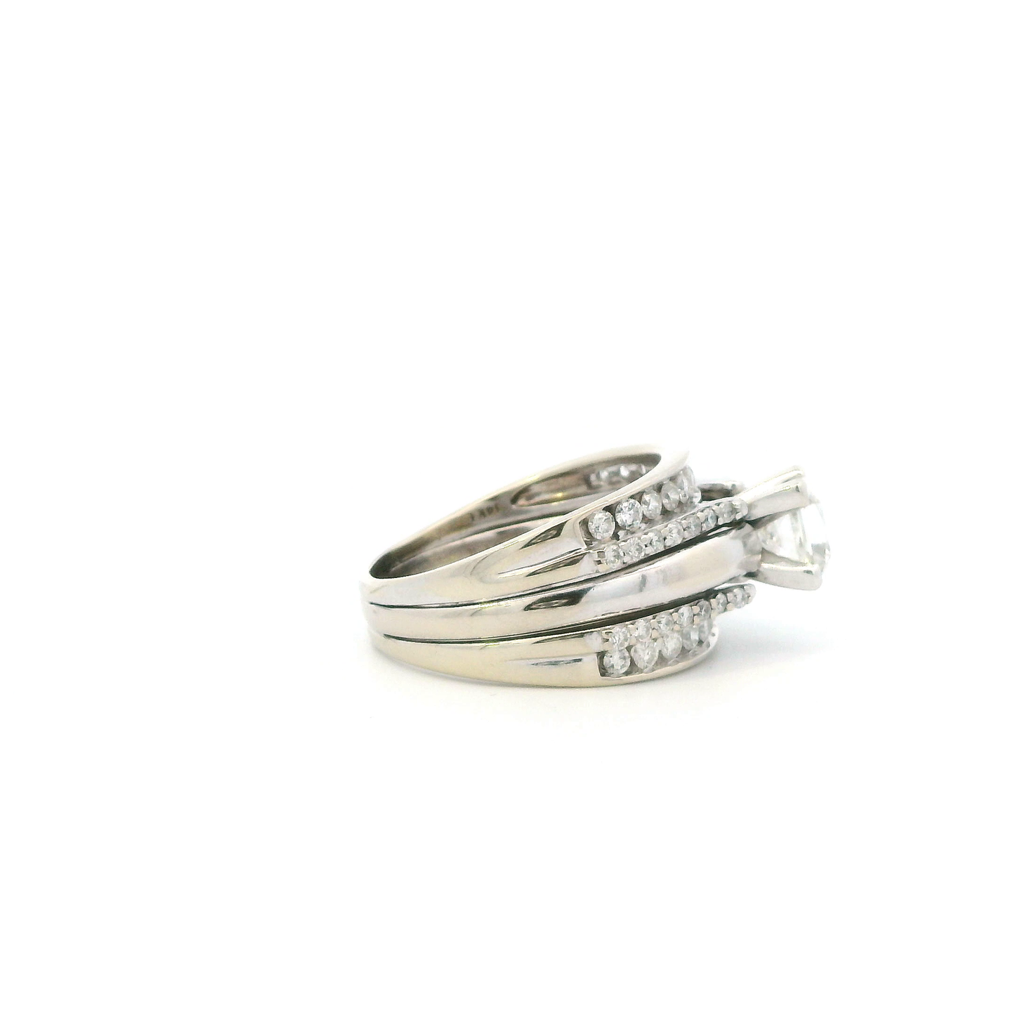 14K White Gold Diamond Ring -2.54ct