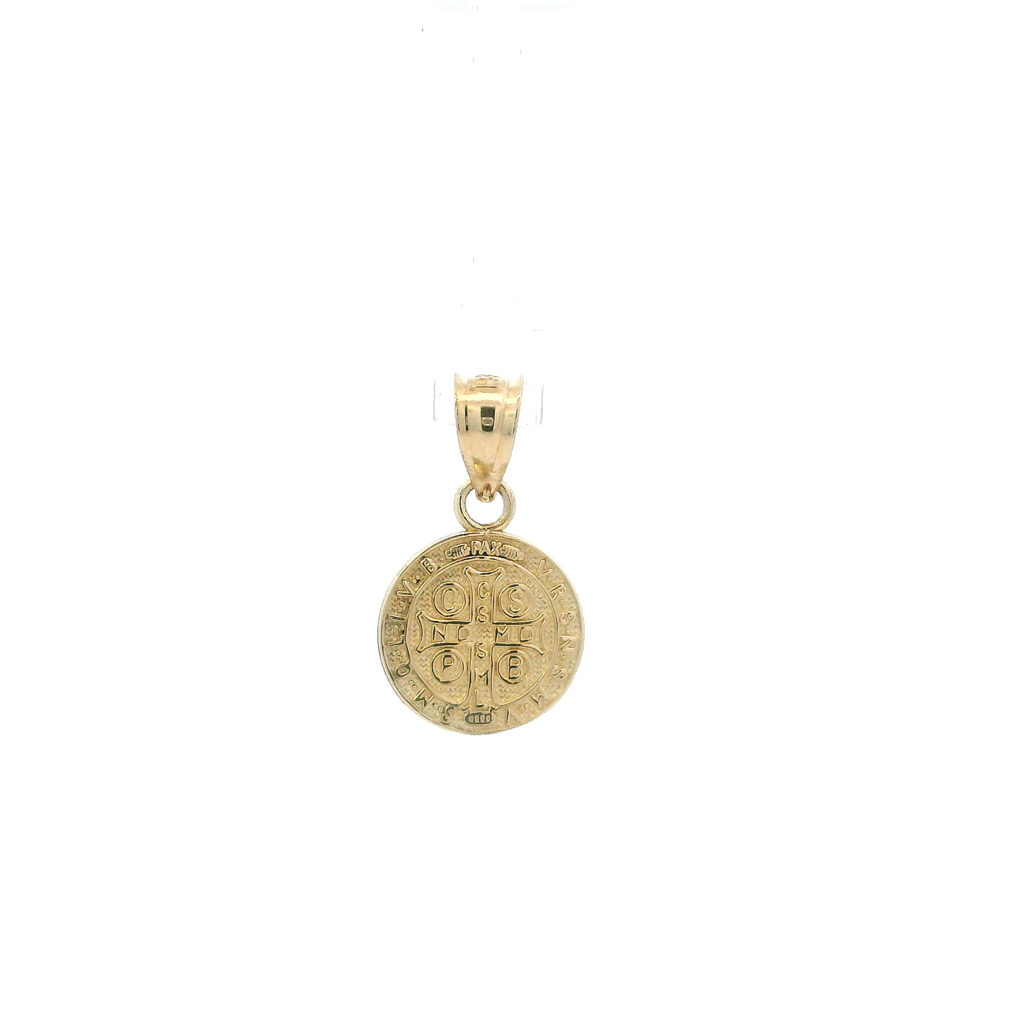14K Yellow Gold Round Saint Christopher Pendant