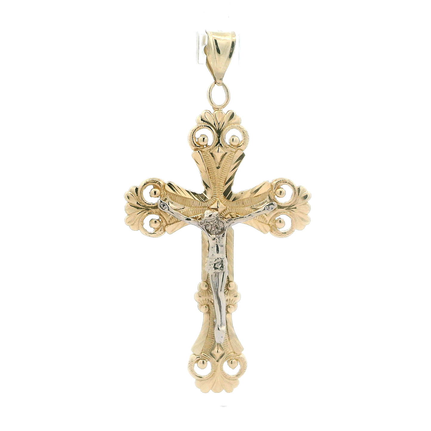 14K Yellow Gold Crucifix Pendant