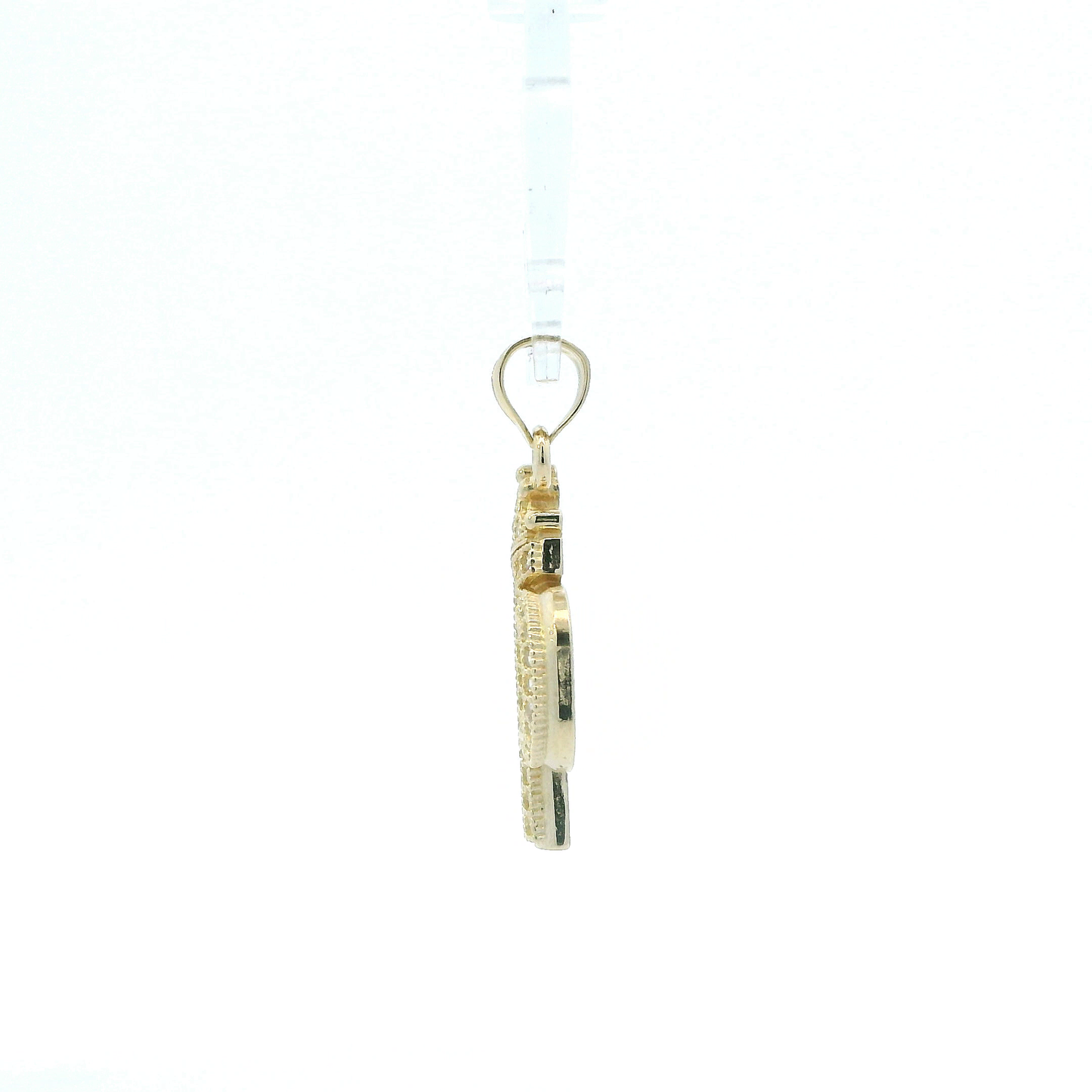 10K Yellow Gold Letter "P" Crown Pendant