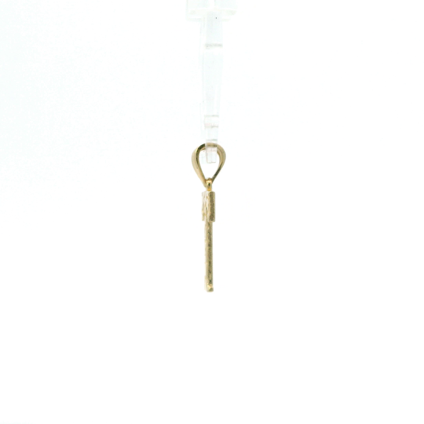 10K Yellow Gold Letter "T" Nugget Pendant