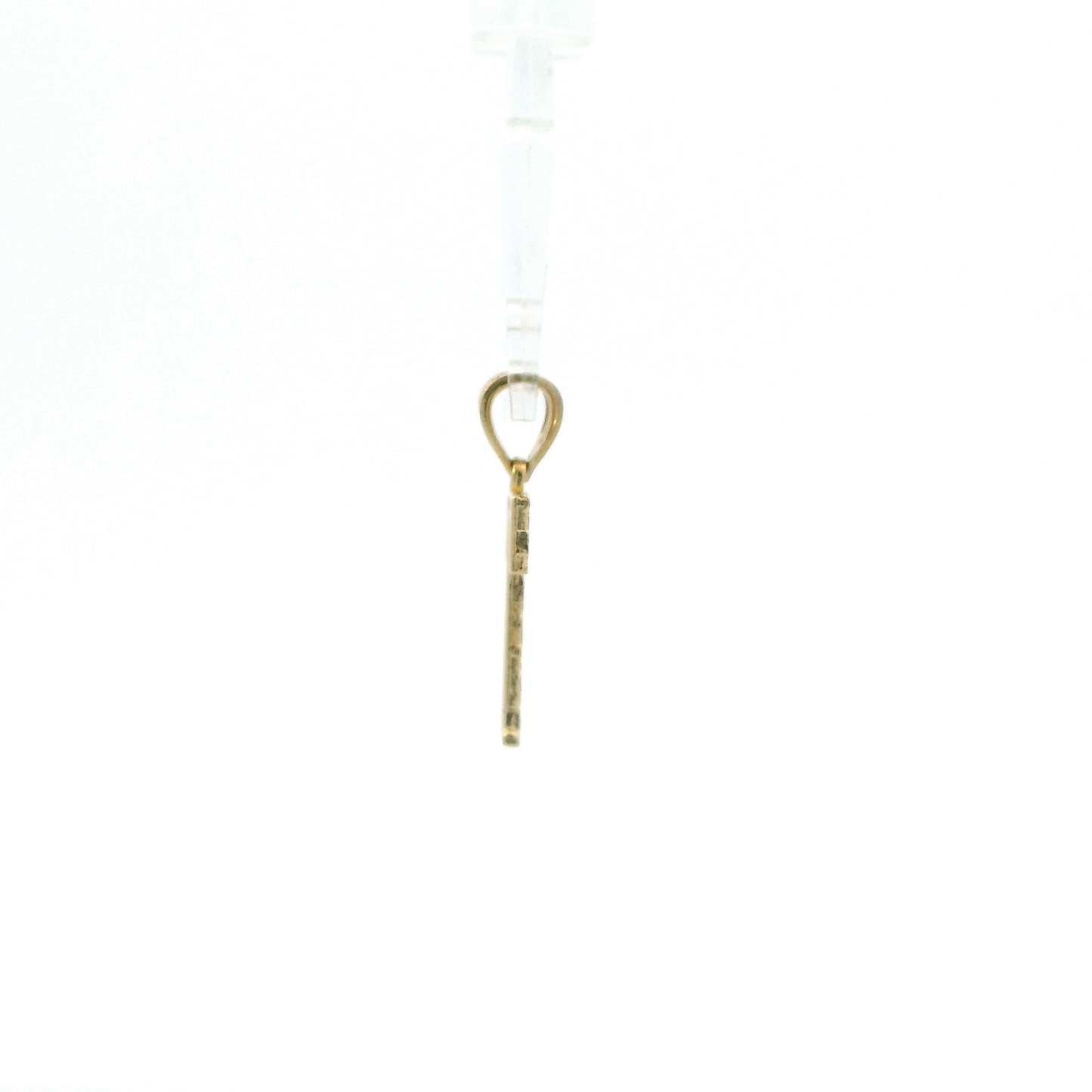 10K Yellow Gold Letter "T" Nugget Pendant