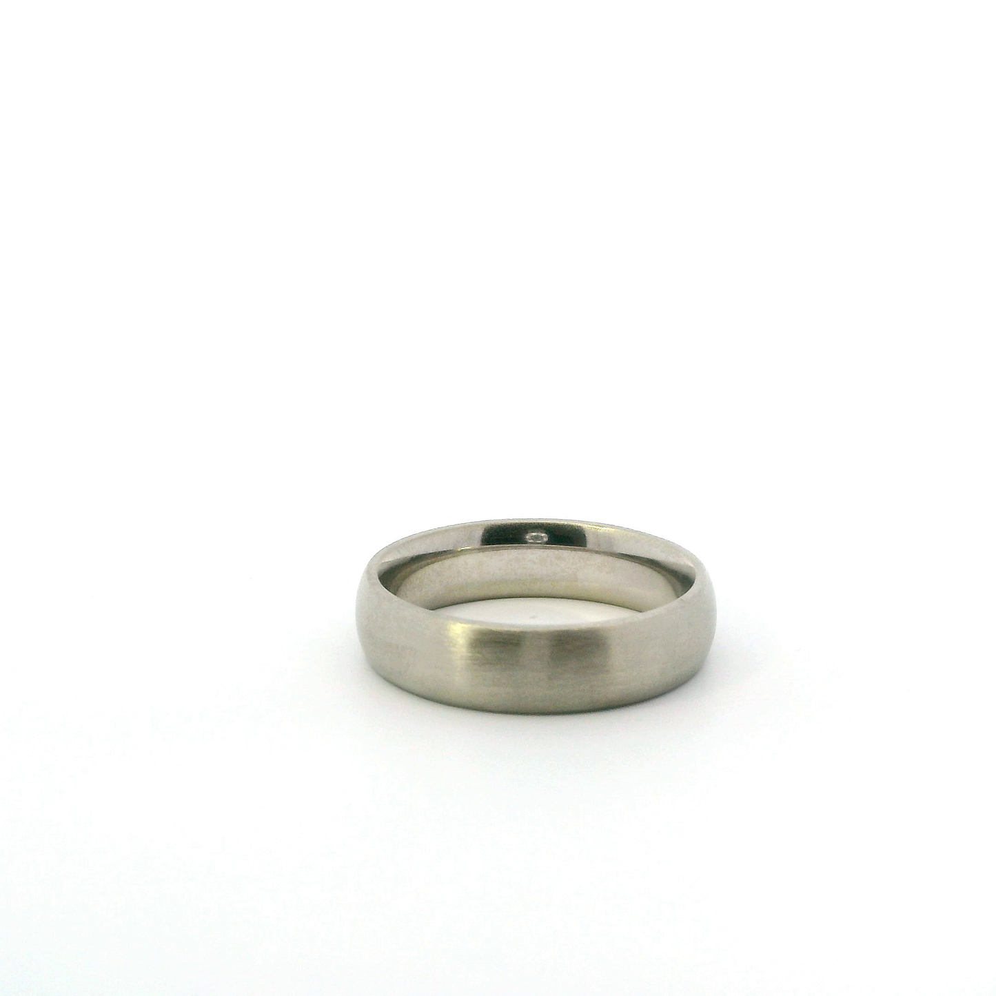 14K White Gold Matte Comfort Band