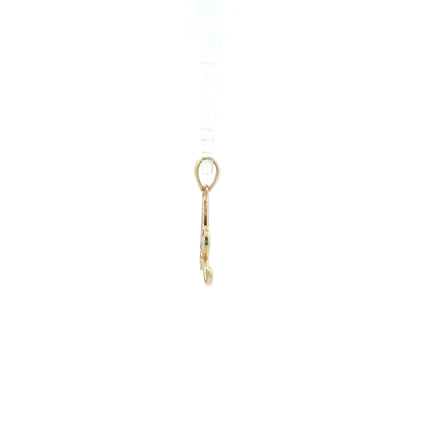 14K Yellow Gold Crusive Letter "A" Pendant