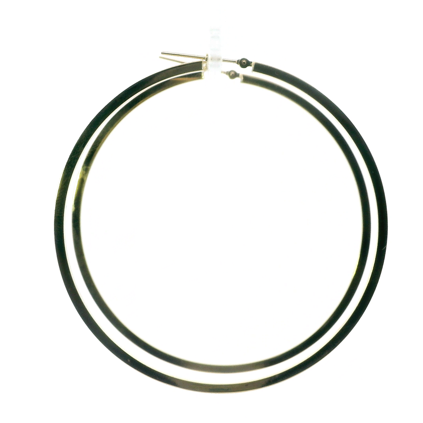 14K Yellow Gold Square Tube Hoop Earrings