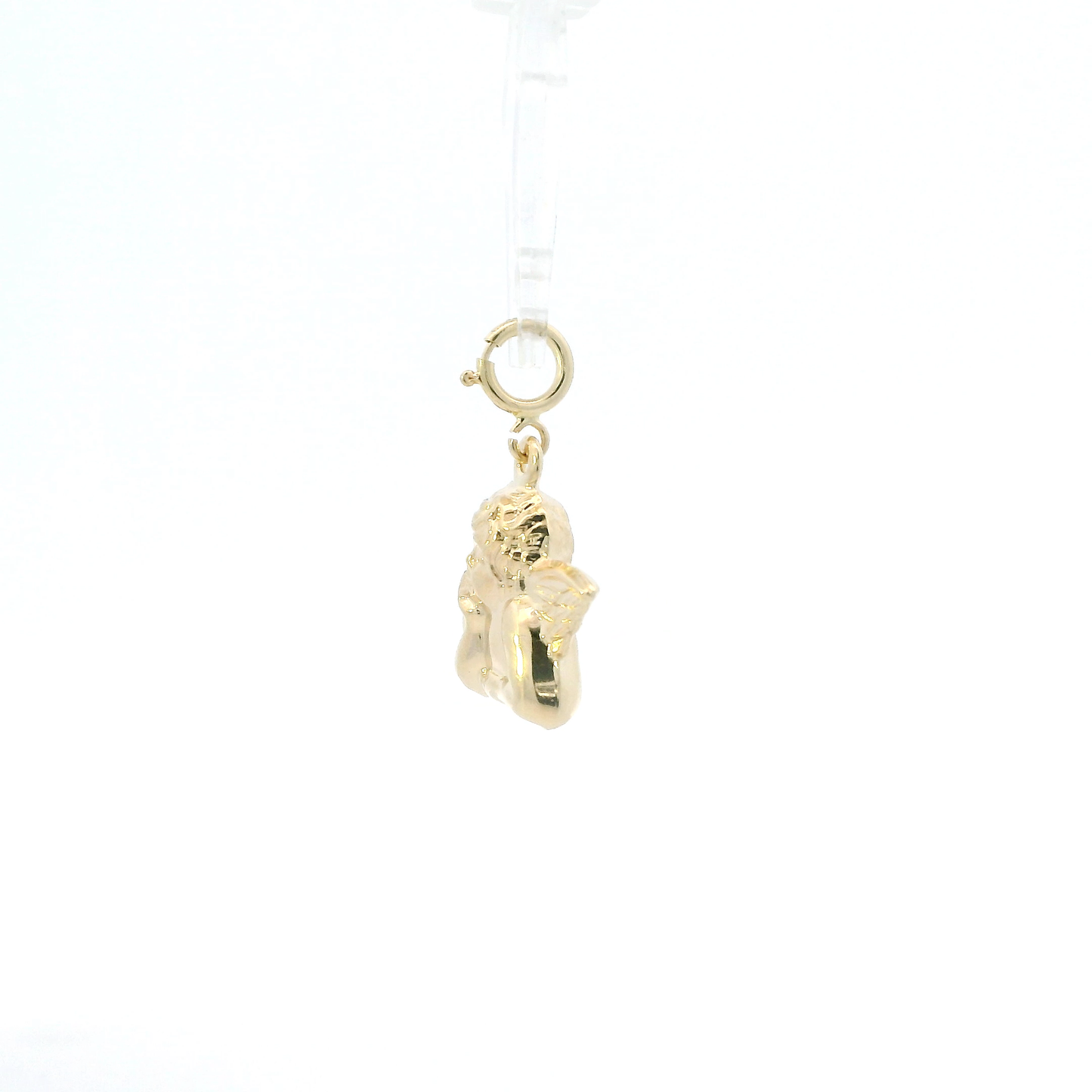 14K Yellow Gold Hollow Angel Charm/Pendant