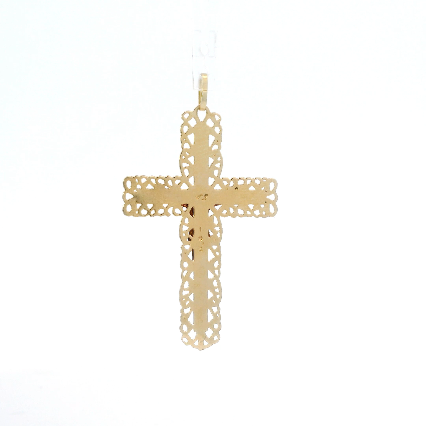14K Yellow & Rose Gold Filigree Crucifix Pendant