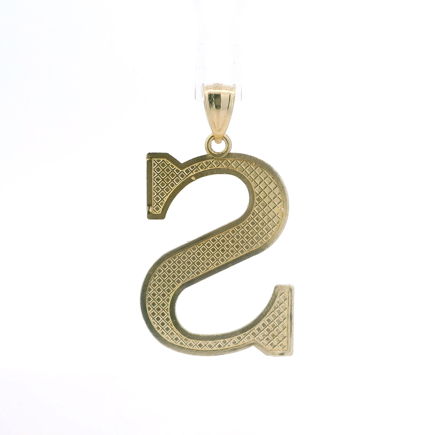 10K Yellow Gold Letter "S" Pendant