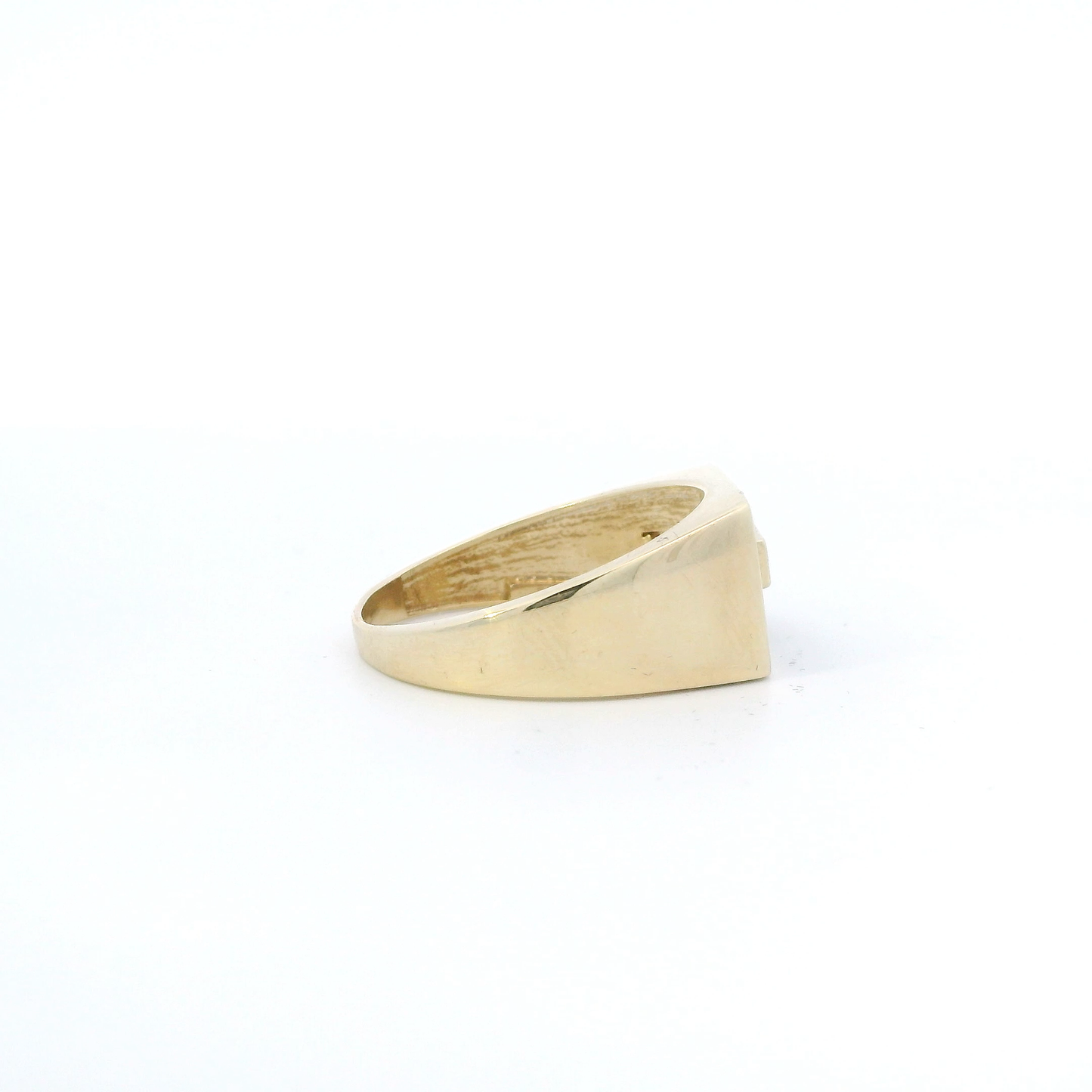 10K Yellow Gold Rectangle Black Onyx Men's Ring