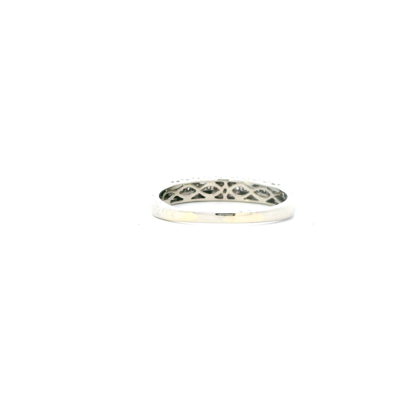 10K White Gold Diamond Women's Ring -0.08ct