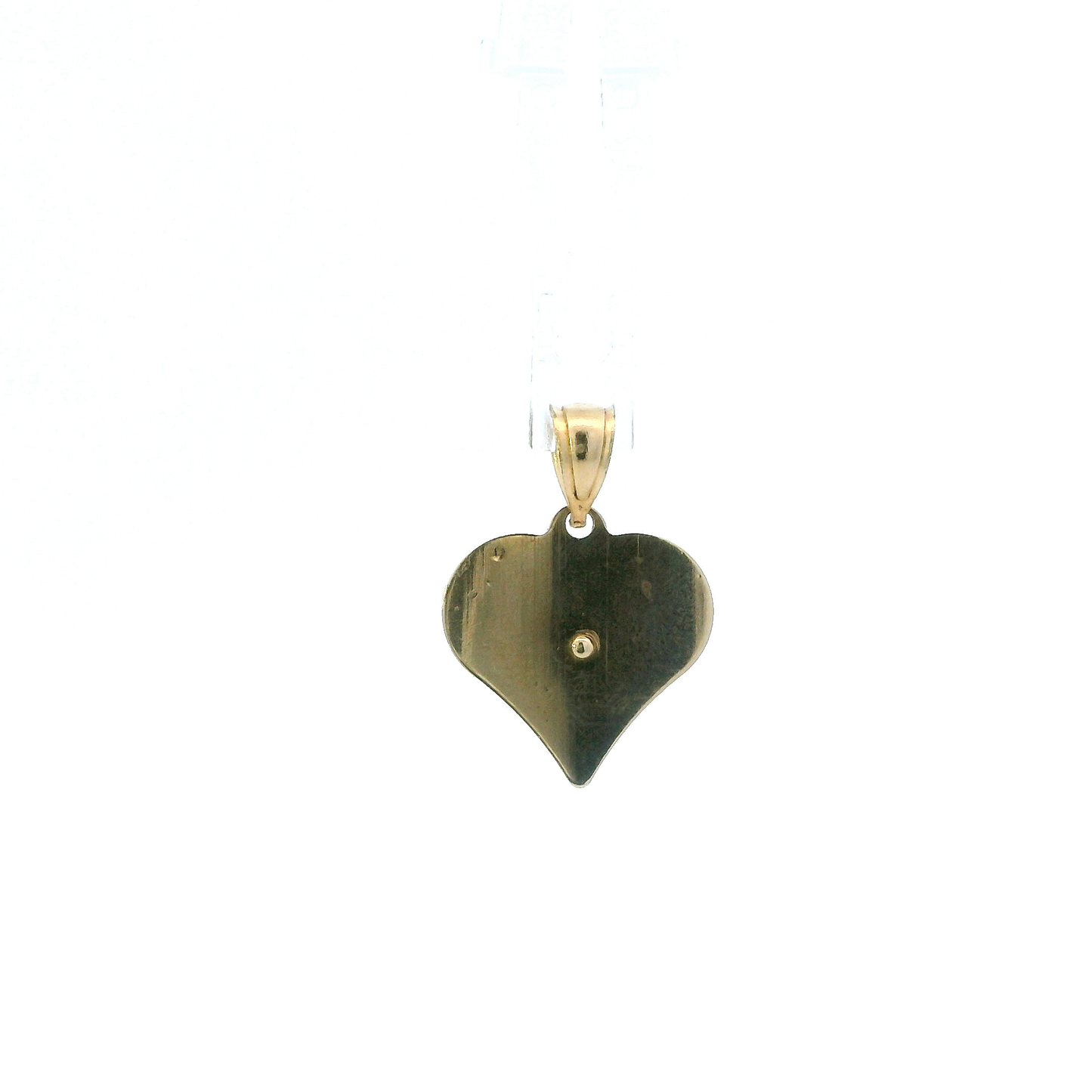 10K Yellow Gold Virgin Mary Heart Pendant