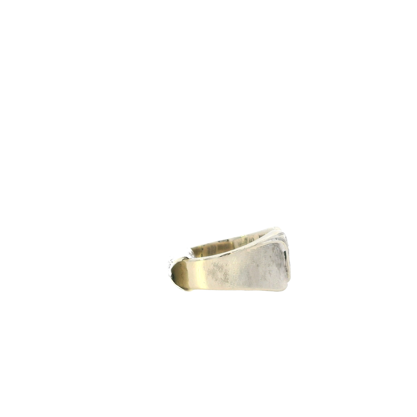 14K White Gold Diamond Florentine Finish Women's Ring-0.05ct