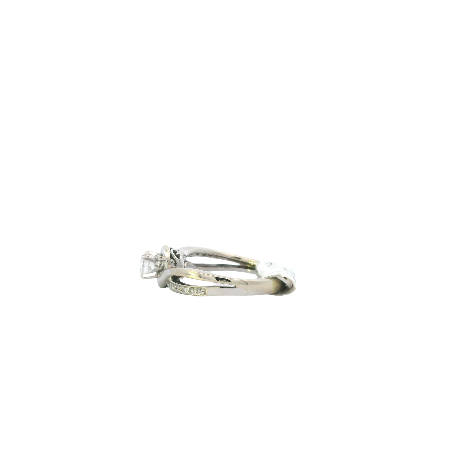 14K White Gold Diamond Women's Ring - 0.48ct
