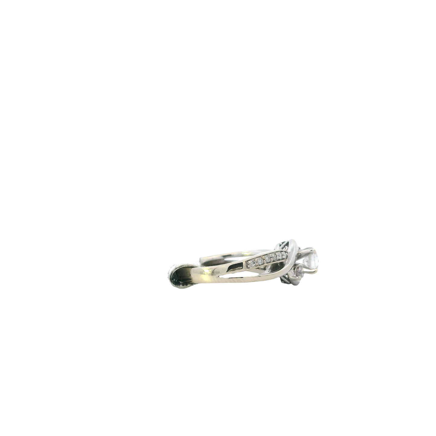 14K White Gold Diamond Women's Ring - 0.48ct