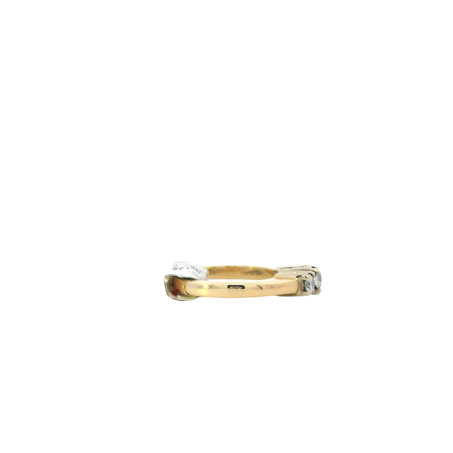 14K Yellow & White Gold Diamond Women's Ring - 0.45ct