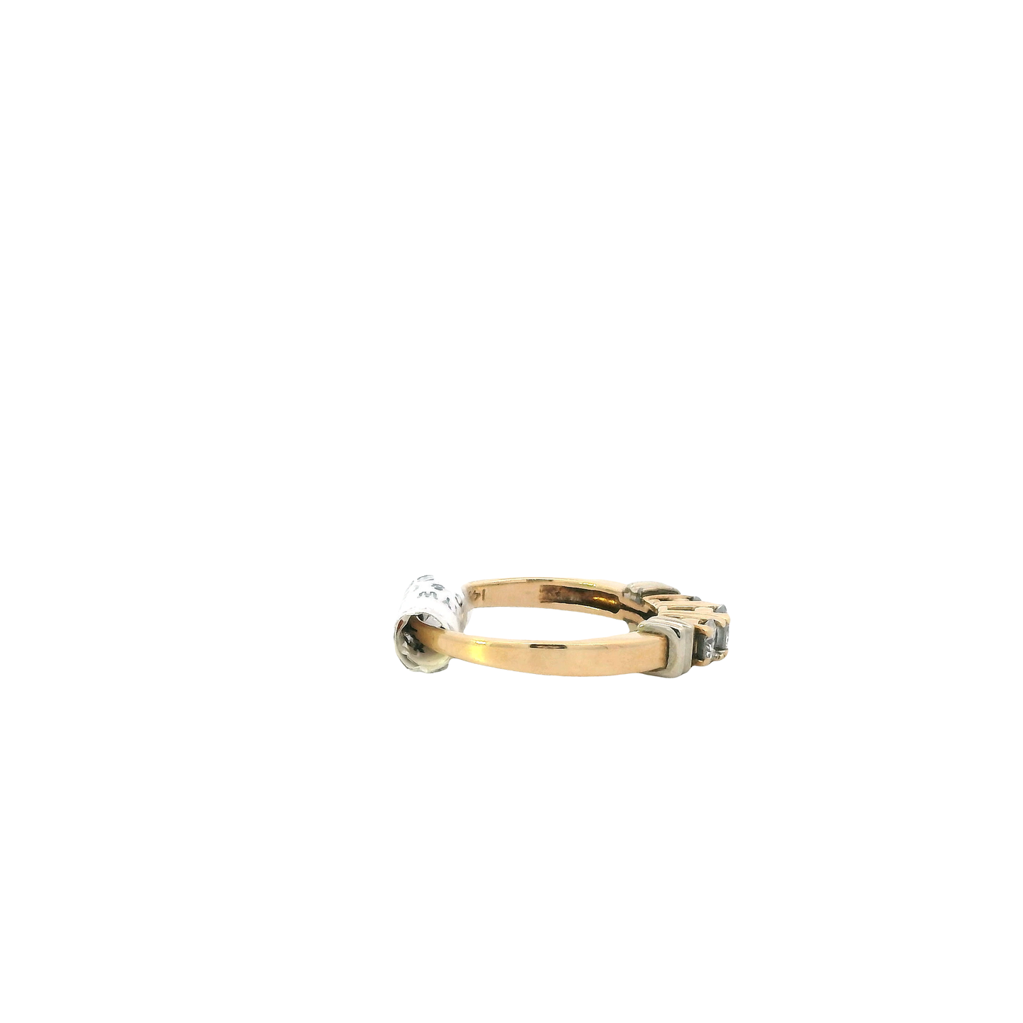 14K Yellow Gold Diamond Women's Ring - 0.52ct