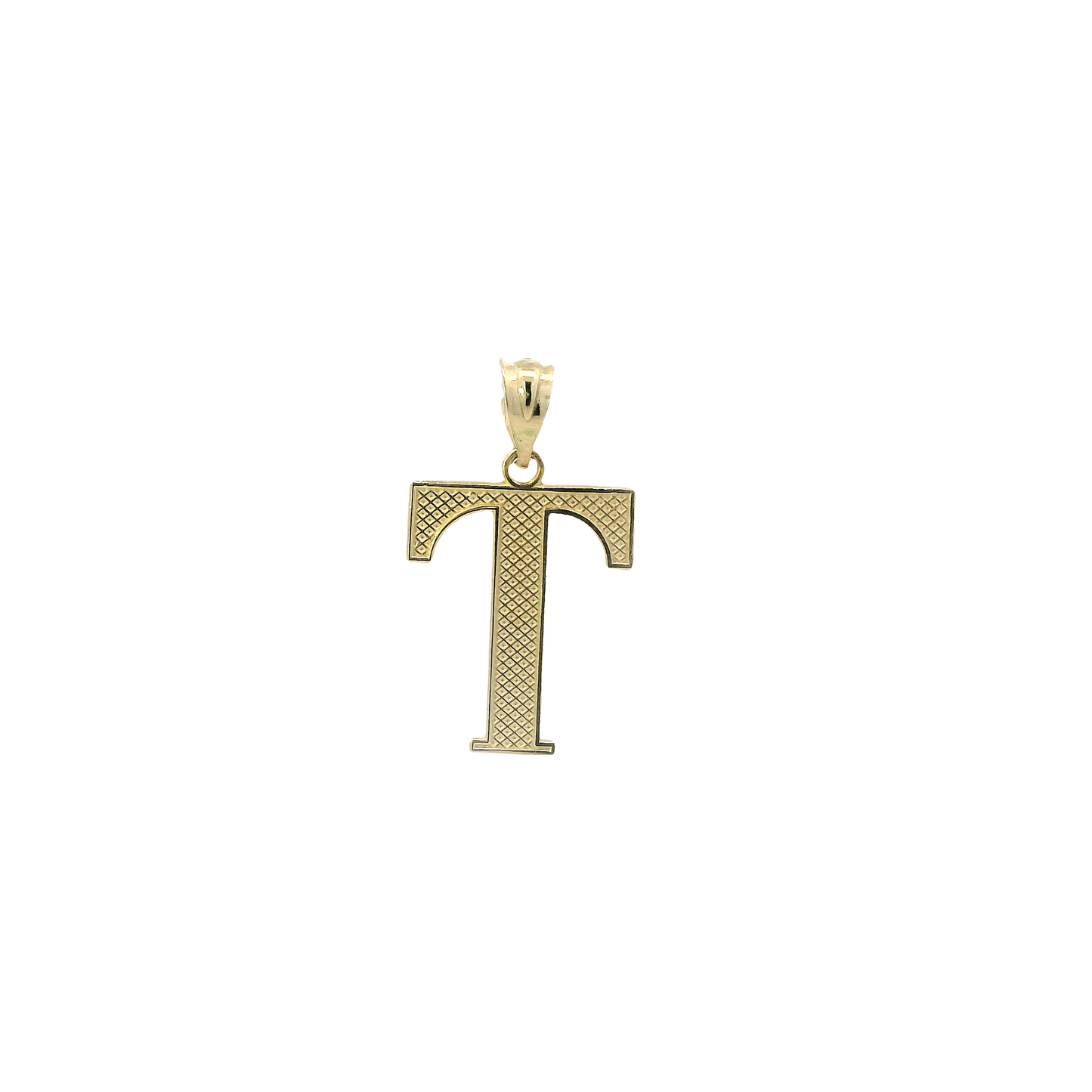 10K Yellow Gold Letter "T" Pendant