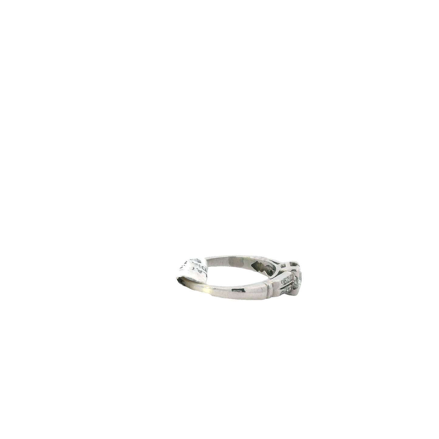 Platinum Diamond Women's Ring -0.42ct
