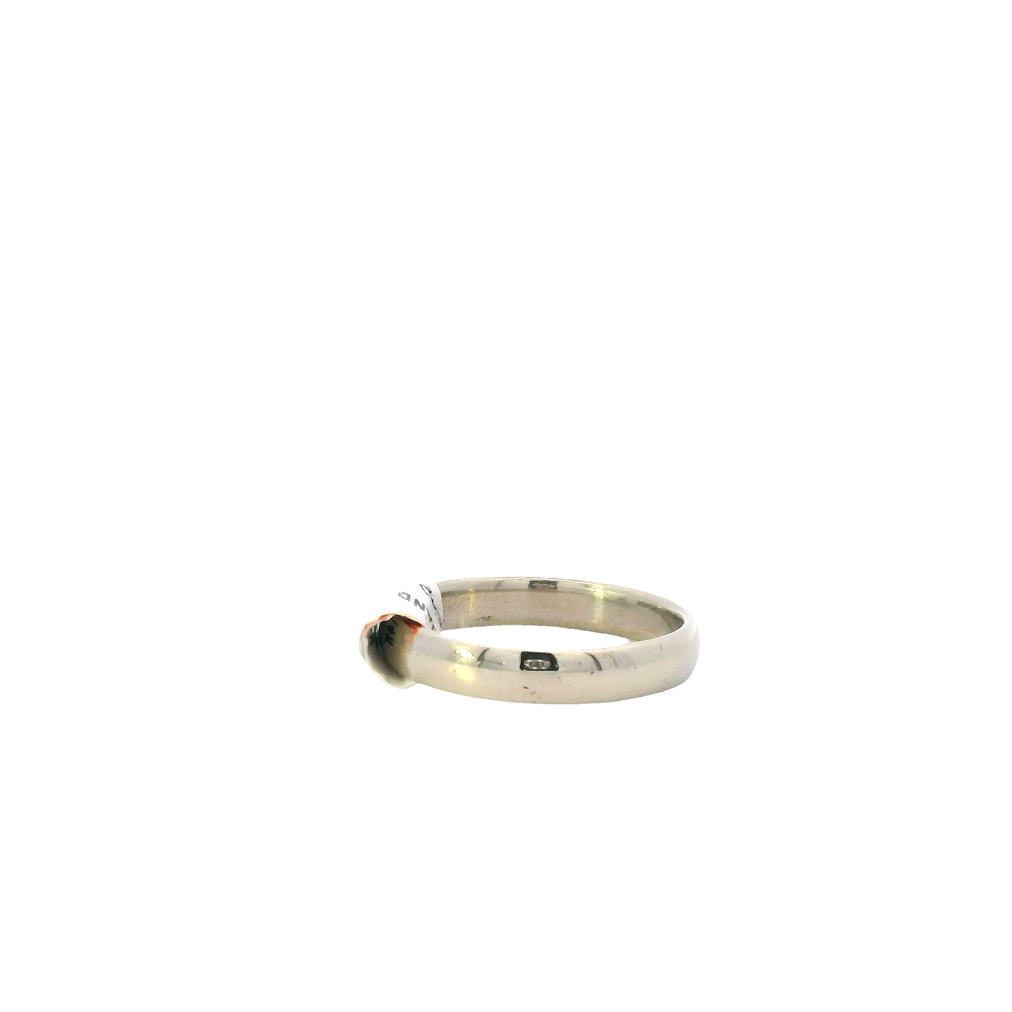 14K White Gold 4MM Men's Band
